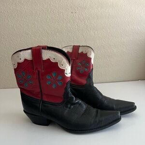 Red and Black Western Cowboy Boots